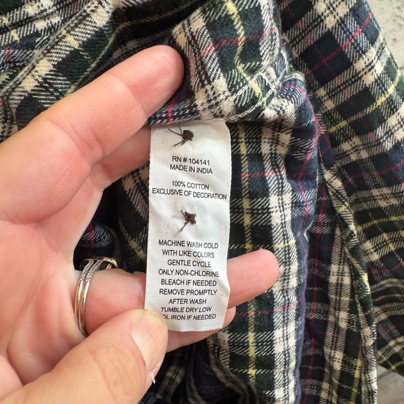 NWT! Women’s Alpine Design multi colored plaid button down flannel shirt, Small - Picture 4 of 4